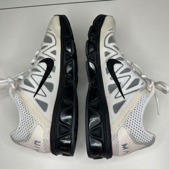 Nike Cream White Black Gray Tailwind 7 Max Air Womens Running Sneakers Size 9 - Picture 10 of 13